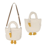 Goose Women Furry Shoulder Crossbody Bag Soft Plush Girls Messenger Bags