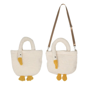 Goose Women Furry Shoulder Crossbody Bag Soft Plush Girls Messenger Bags