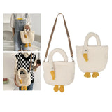Goose Women Furry Shoulder Crossbody Bag Soft Plush Girls Messenger Bags