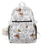 Graffiti Bear Backpack Waterproof Women Book Boy Bags Female Laptop Nylon