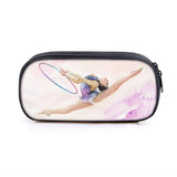 Gymnastics Art Print Cosmetic Case Pencil Box Girls Stationary