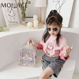 Glitter Stars PVC School Bag - Kids Love Transparent Shine Starry Backpack