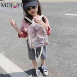 Glitter Stars PVC School Bag - Kids Love Transparent Shine Starry Backpack