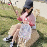 Glitter Stars PVC School Bag - Kids Love Transparent Shine Starry Backpack