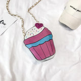 Ice Cream Sequin Cartoon Print Chain Purse Crossbody Shoulder Bag