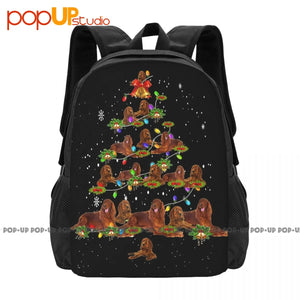 Irish Setter Dog Christmas Tree Decor Xmas Tree Backpack