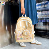 Japanese Preppy Style Ita Bag Backpack Transparent Travel School Bag