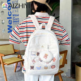 Japanese Preppy Style Ita Bag Backpack Transparent Travel School Bag