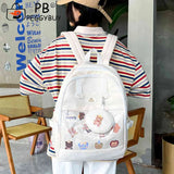 Japanese Transparent Ita Bag Backpack Preppy Style Funny School Bag