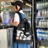 Japanese Preppy Style Ita Bag Backpack Transparent Travel School Bag