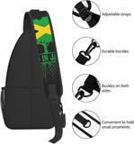 Jamaica Flag Sling Bag Crossbody Chest Daypack Casual Backpack