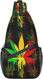 Jamaica Flag Sling Bag Crossbody Chest Daypack Casual Backpack