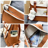 Japanese Anime Women Backpack Harajuku Student Book Bag
