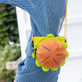 Japanese Cartoon Cheeseburger Shoulder Bag Women's Pu Leather Messenger Bag