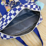Japanese Plaid Shoulder Backpack Large Capacity Student Girl Travel Schoolbag