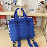 Japanese Plaid Shoulder Backpack Large Capacity Student Girl Travel Schoolbag