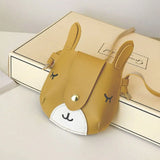 Cartoon Animal Kids Messenger Bag PU Leather Crossbody Bag