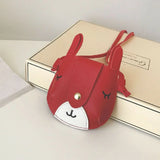 Cartoon Animal Kids Messenger Bag PU Leather Crossbody Bag