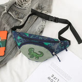 Anime Dinosaur Waist Bag Kids Fanny Pack
