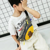 Kid Waist Bag For Girl Boy Fanny Pack Anime Dinosaur Chest Bag
