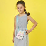 Plush Unicorn Messenger Bag for Girls