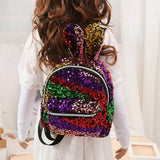 Kids Mini Backpack Purse Rabbit Ear School Bags for Baby Girls Sequins Backpacks