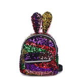 Kids Mini Backpack Purse Rabbit Ear School Bags for Baby Girls Sequins Backpacks
