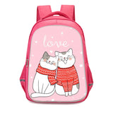 Kids Schoolbags Waterproof Large Capacity Love Of Cat Print Children School Back