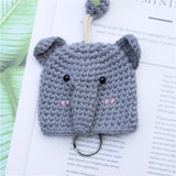 Cute Animal Key Wallet Key Ring Holder - Panda Rabbit Girl Women Pull Type