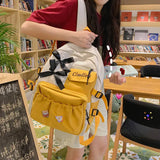 Ulzzang Canvas Girl High School Backpack