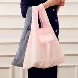 Lady Grocery Foldable Bag Square Shopping Storage Reusable Eco-friendly Tote Bag