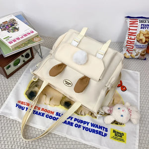 Large Capacity Canvas Shoulder Bag Harajuku Schoolbag Tote Bag