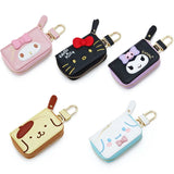 Anime Car Key Holder Case Keychain Wallet Women Key Pouch Bag