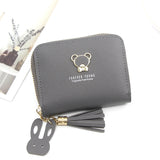 Leather Women Wallets Short Wallet Student Coin Purse Card Holder