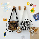 Leopard Canvas Bag Messenger Wave Style Shoulder Bag
