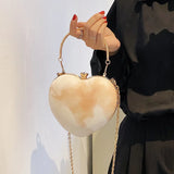 Love Crossbody Bag Heart Shape Shoulder Bag Lover Chain Female Bag
