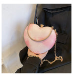 Love Crossbody Bag Heart Shape Shoulder Bag Lover Chain Female Bag