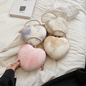 Love Crossbody Bag Heart Shape Shoulder Bag Lover Chain Female Bag