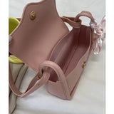 Love Heart Small Square Shoulder Bag Women's Messenger Bag with Scarf