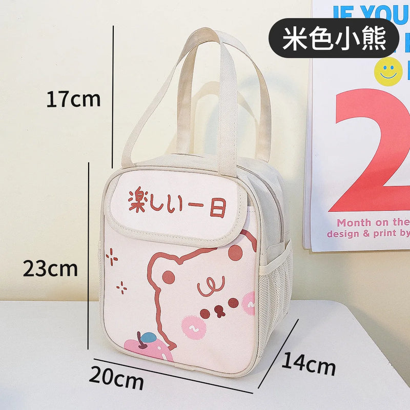 Lunch Box Bag Women Bento Tote Insulation Large Capacity Office Worker