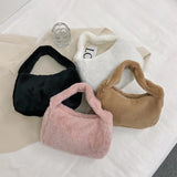 Plush Women's Crossbody Bag Small Shoulder Handbag Tote