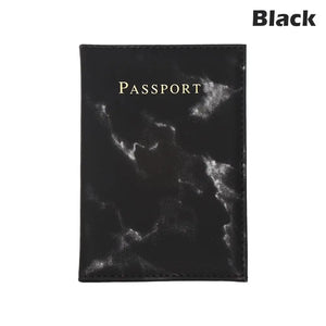 Marble Pattern Passport Cover PU Leather Travel Passport Holder