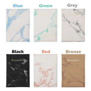 Marble Pattern Passport Cover PU Leather Travel Passport Holder