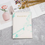 Marble Pattern Passport Cover PU Leather Travel Passport Holder