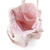 Marron Cream Rabbit Pink Bow-knot Floral Shoulder Bags Women Tote Handbag