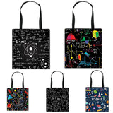 Science Experiment Shoulder Bag Girls Canvas Totes Women Shopping Bags