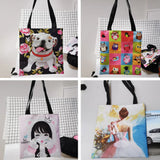 Science Experiment Shoulder Bag Girls Canvas Totes Women Shopping Bags