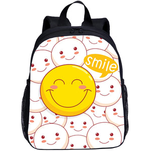 Mini 3D Printing Toddler Backpack Expression Smile Kindergarten Kids Backpack