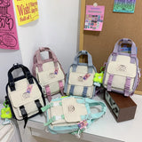 Waterproof Nylon Mini Backpack for Women, Casual Travel Bags