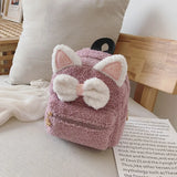 Personalized Fluffy Cat Backpack for Girls